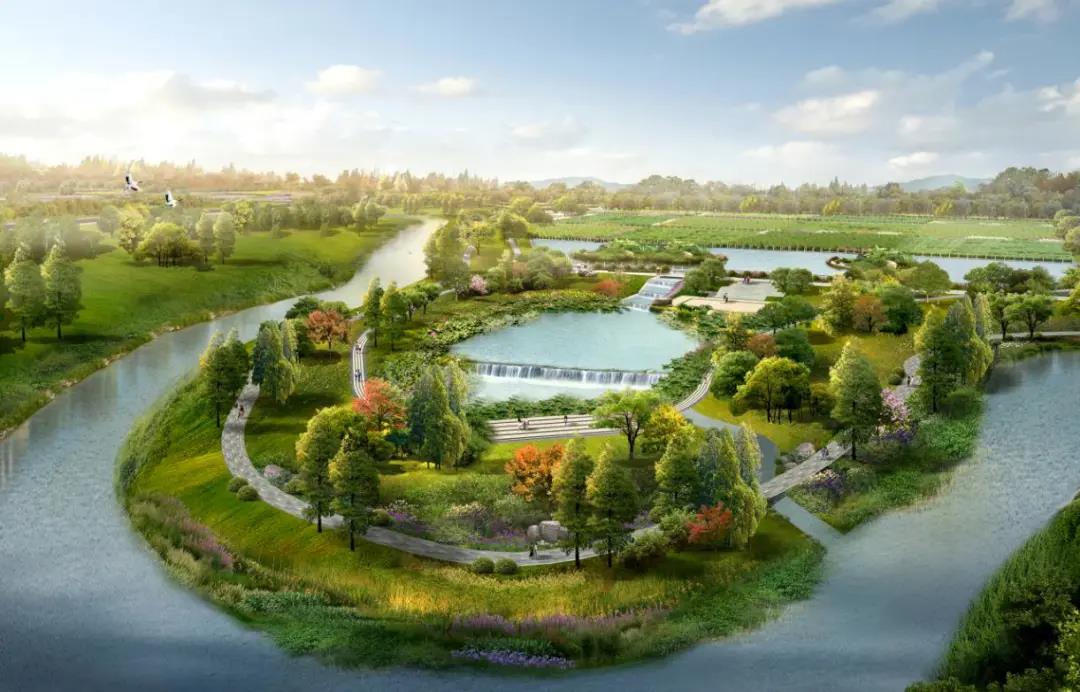 "一心",就是以寨山坪为依托的科学公园,是科学城的"城市绿心"; "一轴"